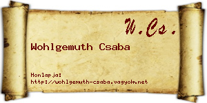 Wohlgemuth Csaba névjegykártya